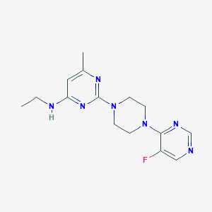 molecular formula C15H20FN7 B6437564 N-ethyl-2-[4-(5-fluoropyrimidin-4-yl)piperazin-1-yl]-6-methylpyrimidin-4-amine CAS No. 2549056-23-5