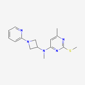 molecular formula C15H19N5S B6438042 N,6-dimethyl-2-(methylsulfanyl)-N-[1-(pyridin-2-yl)azetidin-3-yl]pyrimidin-4-amine CAS No. 2548996-26-3