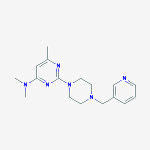 molecular formula C17H24N6 B6438094 N,N,6-trimethyl-2-{4-[(pyridin-3-yl)methyl]piperazin-1-yl}pyrimidin-4-amine CAS No. 2549035-87-0