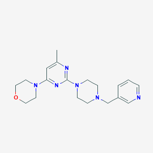 molecular formula C19H26N6O B6438285 4-(6-methyl-2-{4-[(pyridin-3-yl)methyl]piperazin-1-yl}pyrimidin-4-yl)morpholine CAS No. 2548981-98-0