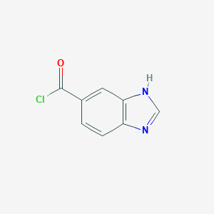 molecular formula C8H5ClN2O B064389 1H-Benzimidazole-6-carbonyl chloride CAS No. 160882-30-4