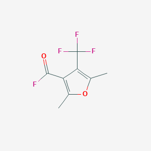B064390 2,5-dimethyl-4-(trifluoromethyl)furan-3-carbonyl Fluoride CAS No. 173988-20-0
