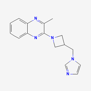 B6439344 2-{3-[(1H-imidazol-1-yl)methyl]azetidin-1-yl}-3-methylquinoxaline CAS No. 2549050-31-7