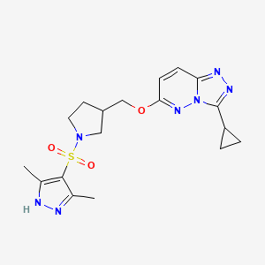 4-({3-[({3-cyclopropyl-[1,2,4]triazolo[4,3-b]pyridazin-6-yl}oxy)methyl]pyrrolidin-1-yl}sulfonyl)-3,5-dimethyl-1H-pyrazole