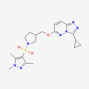 4-({3-[({3-cyclopropyl-[1,2,4]triazolo[4,3-b]pyridazin-6-yl}oxy)methyl]pyrrolidin-1-yl}sulfonyl)-1,3,5-trimethyl-1H-pyrazole