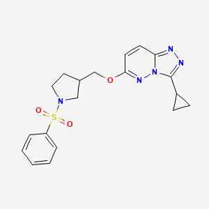 1-(benzenesulfonyl)-3-[({3-cyclopropyl-[1,2,4]triazolo[4,3-b]pyridazin-6-yl}oxy)methyl]pyrrolidine