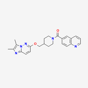 6-{4-[({2,3-dimethylimidazo[1,2-b]pyridazin-6-yl}oxy)methyl]piperidine-1-carbonyl}quinoline