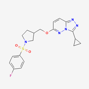 3-[({3-cyclopropyl-[1,2,4]triazolo[4,3-b]pyridazin-6-yl}oxy)methyl]-1-(4-fluorobenzenesulfonyl)pyrrolidine
