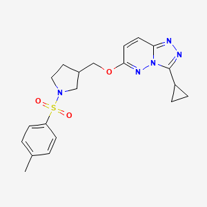 3-[({3-cyclopropyl-[1,2,4]triazolo[4,3-b]pyridazin-6-yl}oxy)methyl]-1-(4-methylbenzenesulfonyl)pyrrolidine