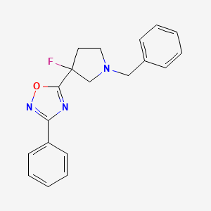 5-(1-benzyl-3-fluoropyrrolidin-3-yl)-3-phenyl-1,2,4-oxadiazole