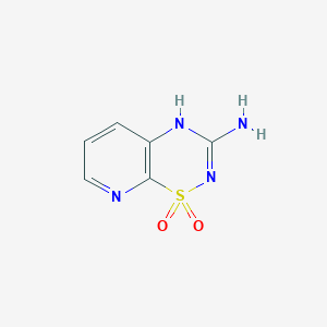 molecular formula C6H6N4O2S B064400 3-Amino-2H-1-thia-2,4,8-triazanaphthalene 1,1-dioxide CAS No. 163136-90-1