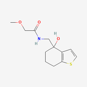 molecular formula C12H17NO3S B6440001 N-[(4-hydroxy-4,5,6,7-tetrahydro-1-benzothiophen-4-yl)methyl]-2-methoxyacetamide CAS No. 2548985-55-1