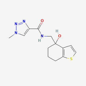 molecular formula C13H16N4O2S B6440027 N-[(4-hydroxy-4,5,6,7-tetrahydro-1-benzothiophen-4-yl)methyl]-1-methyl-1H-1,2,3-triazole-4-carboxamide CAS No. 2548979-05-9