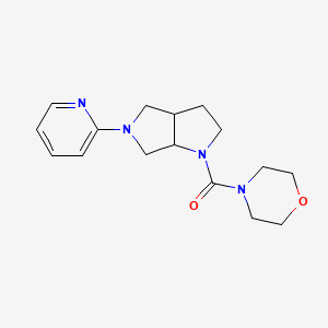 molecular formula C16H22N4O2 B6440195 4-[5-(pyridin-2-yl)-octahydropyrrolo[3,4-b]pyrrole-1-carbonyl]morpholine CAS No. 2549011-85-8