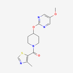 5-methoxy-2-{[1-(4-methyl-1,3-thiazole-5-carbonyl)piperidin-4-yl]oxy}pyrimidine