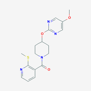 5-methoxy-2-({1-[2-(methylsulfanyl)pyridine-3-carbonyl]piperidin-4-yl}oxy)pyrimidine
