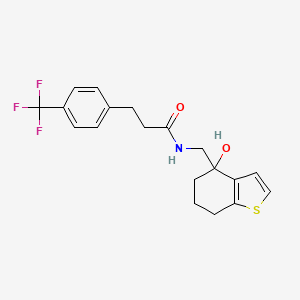 N-[(4-hydroxy-4,5,6,7-tetrahydro-1-benzothiophen-4-yl)methyl]-3-[4-(trifluoromethyl)phenyl]propanamide