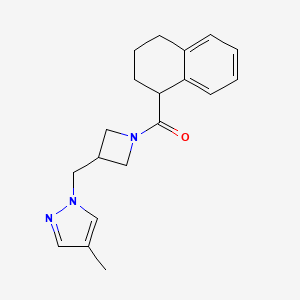 4-methyl-1-{[1-(1,2,3,4-tetrahydronaphthalene-1-carbonyl)azetidin-3-yl]methyl}-1H-pyrazole