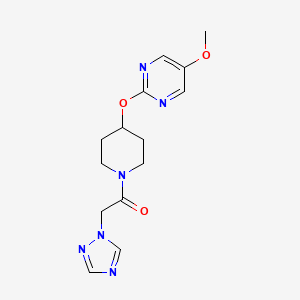 1-{4-[(5-methoxypyrimidin-2-yl)oxy]piperidin-1-yl}-2-(1H-1,2,4-triazol-1-yl)ethan-1-one