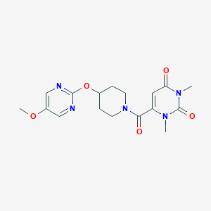 molecular formula C17H21N5O5 B6440458 6-{4-[(5-methoxypyrimidin-2-yl)oxy]piperidine-1-carbonyl}-1,3-dimethyl-1,2,3,4-tetrahydropyrimidine-2,4-dione CAS No. 2549050-02-2