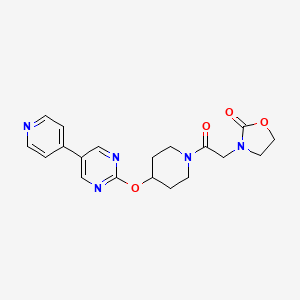 3-[2-oxo-2-(4-{[5-(pyridin-4-yl)pyrimidin-2-yl]oxy}piperidin-1-yl)ethyl]-1,3-oxazolidin-2-one