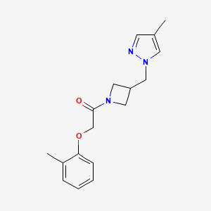 1-{3-[(4-methyl-1H-pyrazol-1-yl)methyl]azetidin-1-yl}-2-(2-methylphenoxy)ethan-1-one