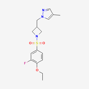 1-{[1-(4-ethoxy-3-fluorobenzenesulfonyl)azetidin-3-yl]methyl}-4-methyl-1H-pyrazole