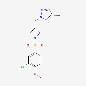 1-{[1-(3-chloro-4-methoxybenzenesulfonyl)azetidin-3-yl]methyl}-4-methyl-1H-pyrazole