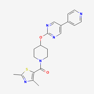 2-{[1-(2,4-dimethyl-1,3-thiazole-5-carbonyl)piperidin-4-yl]oxy}-5-(pyridin-4-yl)pyrimidine