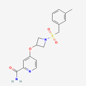 4-({1-[(3-methylphenyl)methanesulfonyl]azetidin-3-yl}oxy)pyridine-2-carboxamide