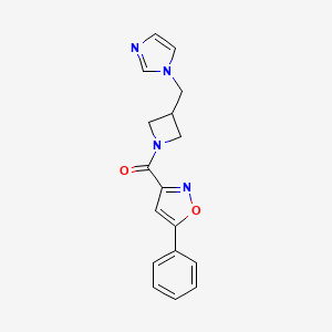 3-{3-[(1H-imidazol-1-yl)methyl]azetidine-1-carbonyl}-5-phenyl-1,2-oxazole
