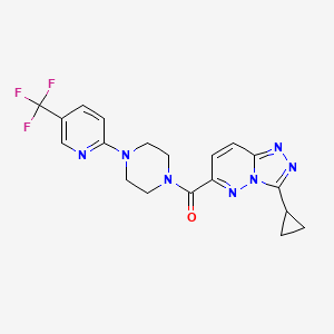 1-{3-cyclopropyl-[1,2,4]triazolo[4,3-b]pyridazine-6-carbonyl}-4-[5-(trifluoromethyl)pyridin-2-yl]piperazine