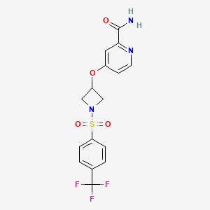 4-({1-[4-(trifluoromethyl)benzenesulfonyl]azetidin-3-yl}oxy)pyridine-2-carboxamide