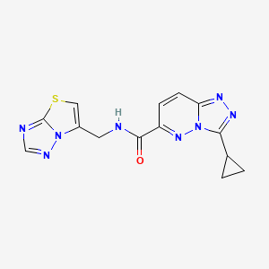 3-cyclopropyl-N-({[1,2,4]triazolo[3,2-b][1,3]thiazol-6-yl}methyl)-[1,2,4]triazolo[4,3-b]pyridazine-6-carboxamide