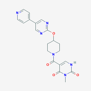 3-methyl-5-(4-{[5-(pyridin-4-yl)pyrimidin-2-yl]oxy}piperidine-1-carbonyl)-1,2,3,4-tetrahydropyrimidine-2,4-dione