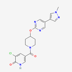 3-chloro-5-(4-{[5-(1-methyl-1H-pyrazol-4-yl)pyrimidin-2-yl]oxy}piperidine-1-carbonyl)pyridin-2-ol