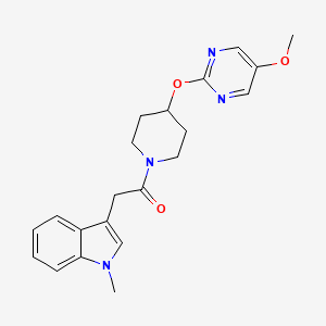 B6441053 1-{4-[(5-methoxypyrimidin-2-yl)oxy]piperidin-1-yl}-2-(1-methyl-1H-indol-3-yl)ethan-1-one CAS No. 2549055-38-9