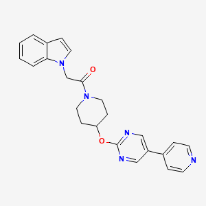 2-(1H-indol-1-yl)-1-(4-{[5-(pyridin-4-yl)pyrimidin-2-yl]oxy}piperidin-1-yl)ethan-1-one
