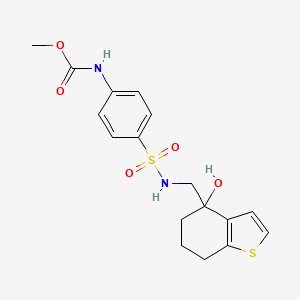 methyl N-(4-{[(4-hydroxy-4,5,6,7-tetrahydro-1-benzothiophen-4-yl)methyl]sulfamoyl}phenyl)carbamate