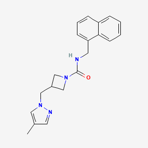 3-[(4-methyl-1H-pyrazol-1-yl)methyl]-N-[(naphthalen-1-yl)methyl]azetidine-1-carboxamide