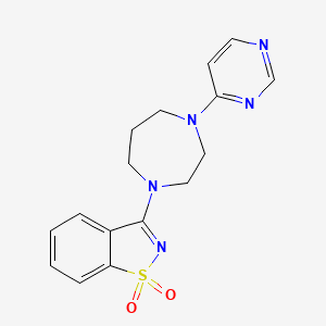 B6441591 3-[4-(pyrimidin-4-yl)-1,4-diazepan-1-yl]-1??,2-benzothiazole-1,1-dione CAS No. 2549050-97-5