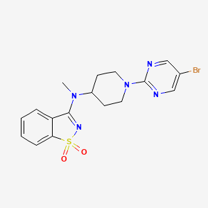 molecular formula C17H18BrN5O2S B6442191 N-[1-(5-bromopyrimidin-2-yl)piperidin-4-yl]-N-methyl-1,1-dioxo-1,2-benzothiazol-3-amine CAS No. 2548976-68-5