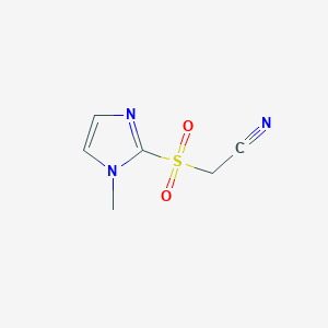molecular formula C6H7N3O2S B064427 (1-Methyl-1H-imidazole-2-sulfonyl)acetonitrile CAS No. 175137-63-0