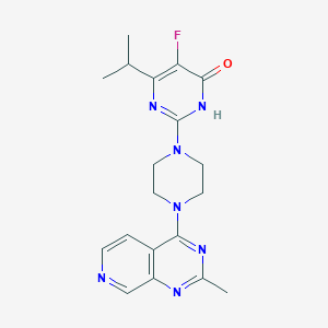 B6443020 5-fluoro-2-(4-{2-methylpyrido[3,4-d]pyrimidin-4-yl}piperazin-1-yl)-6-(propan-2-yl)-3,4-dihydropyrimidin-4-one CAS No. 2549064-75-5