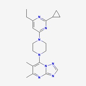 2-cyclopropyl-4-(4-{5,6-dimethyl-[1,2,4]triazolo[1,5-a]pyrimidin-7-yl}piperazin-1-yl)-6-ethylpyrimidine