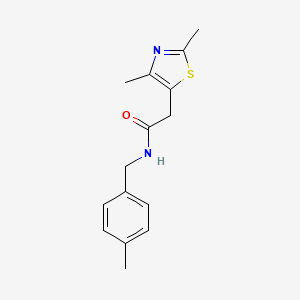 2-(2,4-dimethyl-1,3-thiazol-5-yl)-N-[(4-methylphenyl)methyl]acetamide