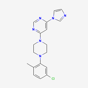 4-[4-(5-chloro-2-methylphenyl)piperazin-1-yl]-6-(1H-imidazol-1-yl)pyrimidine
