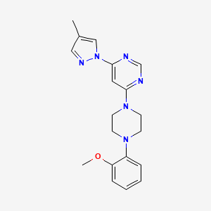4-[4-(2-methoxyphenyl)piperazin-1-yl]-6-(4-methyl-1H-pyrazol-1-yl)pyrimidine
