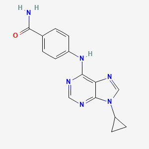 4-[(9-cyclopropyl-9H-purin-6-yl)amino]benzamide