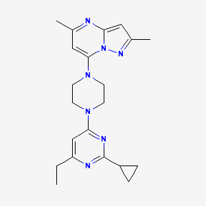 2-cyclopropyl-4-(4-{2,5-dimethylpyrazolo[1,5-a]pyrimidin-7-yl}piperazin-1-yl)-6-ethylpyrimidine